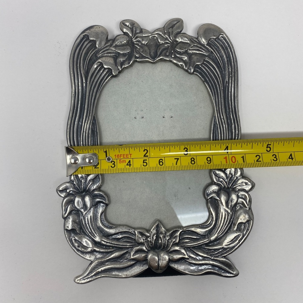 Lot Of Two 3.5x5 and 5x7 Silver Tone Picture Frames Ornate patterns bundle - Picture 14 of 16